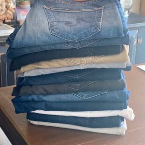Men’s AG jeans. Excellent condition. 31x32 13 pairs all colors Graduate